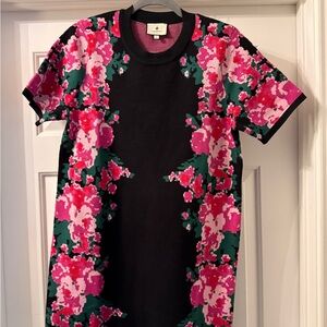 Tuckernuck Black and Pink Floral Mini Dress